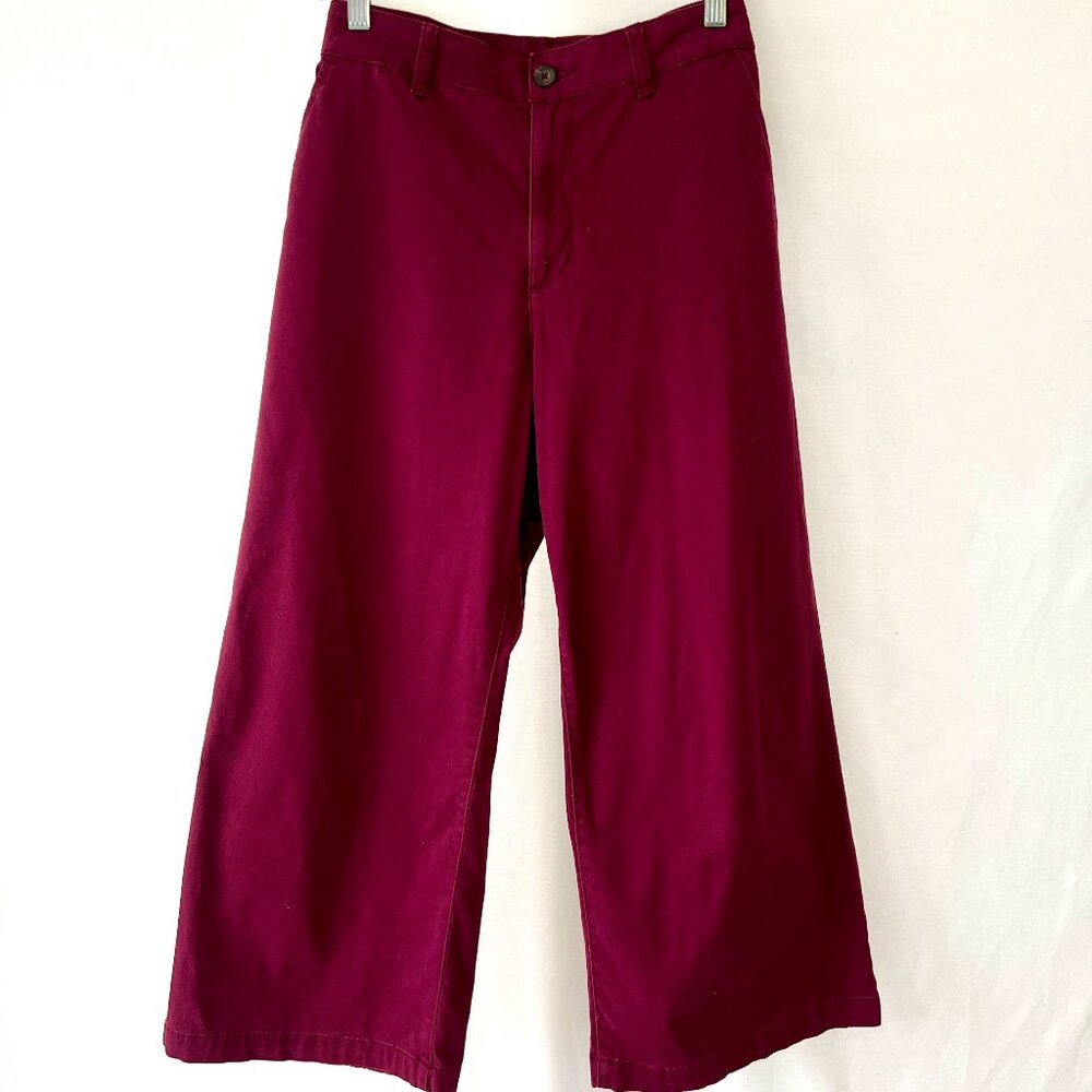 a.n.a., A New Approach, Ankle Pants, Straight Leg, Berry Red, Size 12, EC!